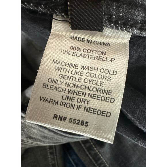 Express Black Wash Stella Skinny Denim Jeans Distressed Mid Rise Women Size 10 - Picture 9 of 10